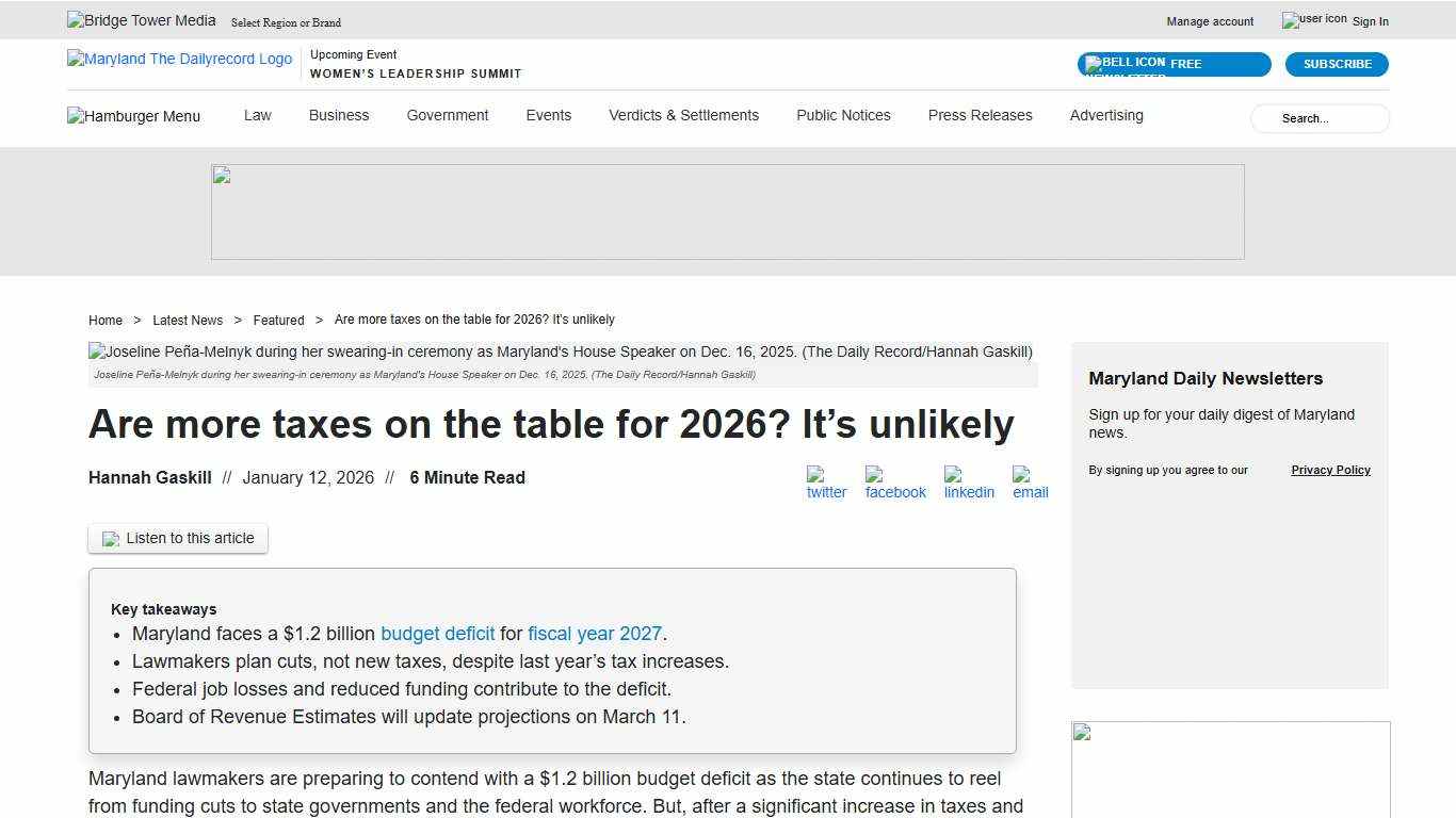 Are more taxes on the table for 2026? It's unlikely